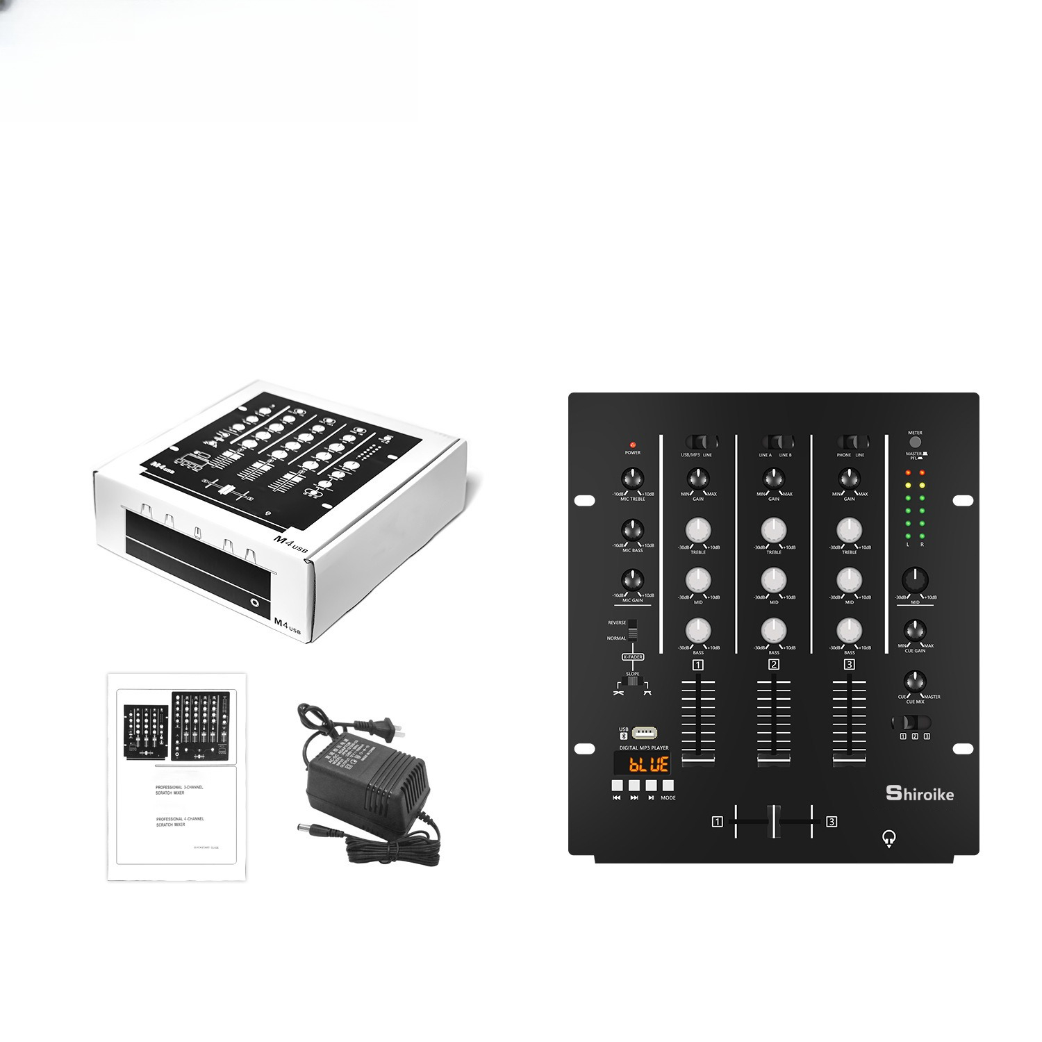 Audio Interface Usb - 4채널 DJ 믹서, 전문 KTV 무대