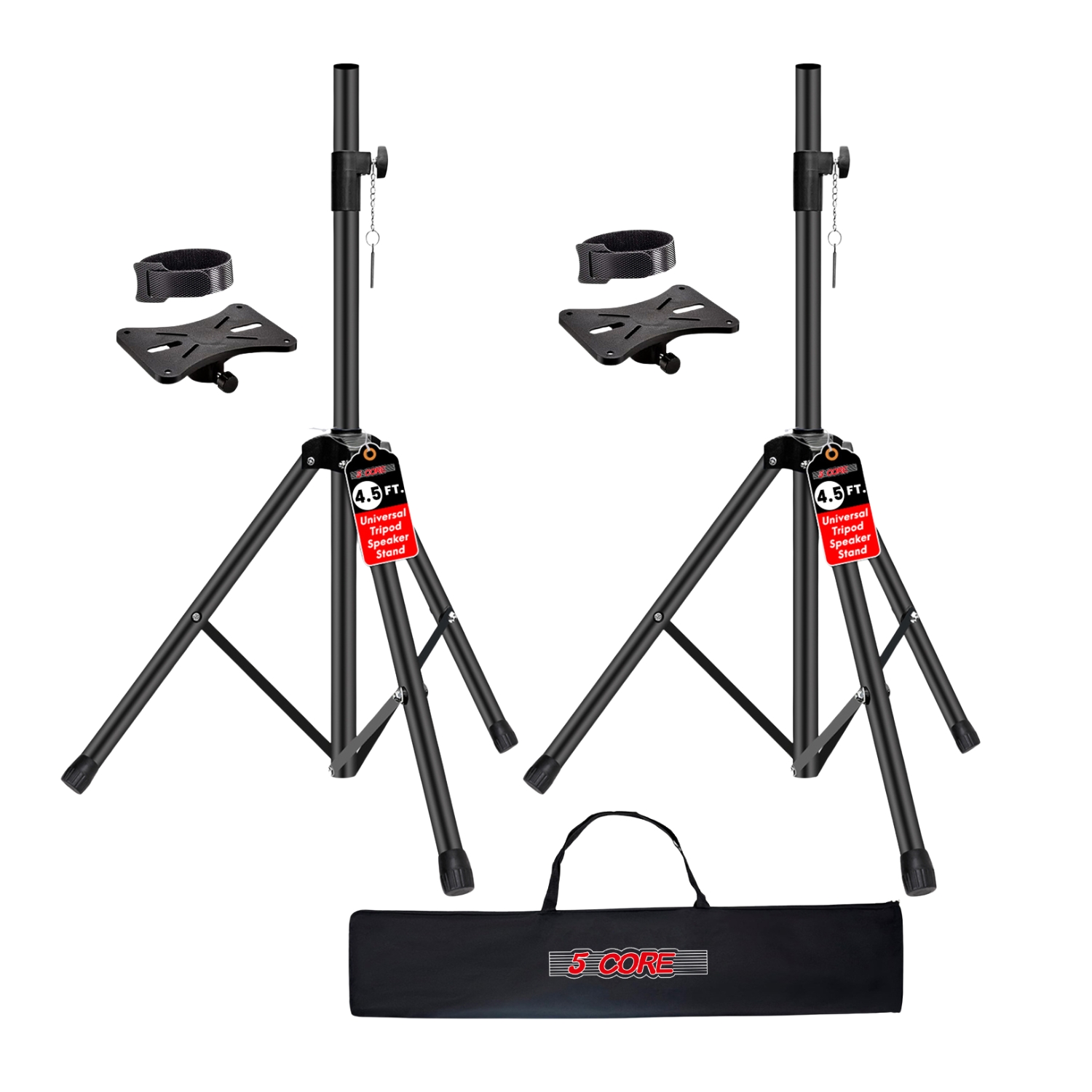 Speaker Stand Tripod - 5코어 스피커 스탠드, 높이 조절 가능(31~54인치),