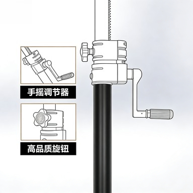 Speaker Stand Tripod - 헤비듀티 수동식 금속 이중 스피커 지지대