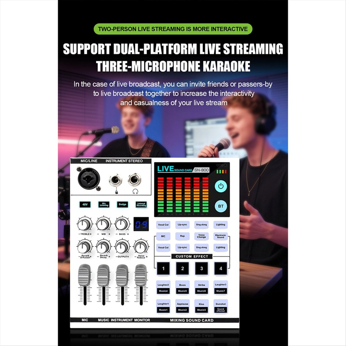Audio Music Changer - DTC5 SN800 라이브 사운드 카드 음성