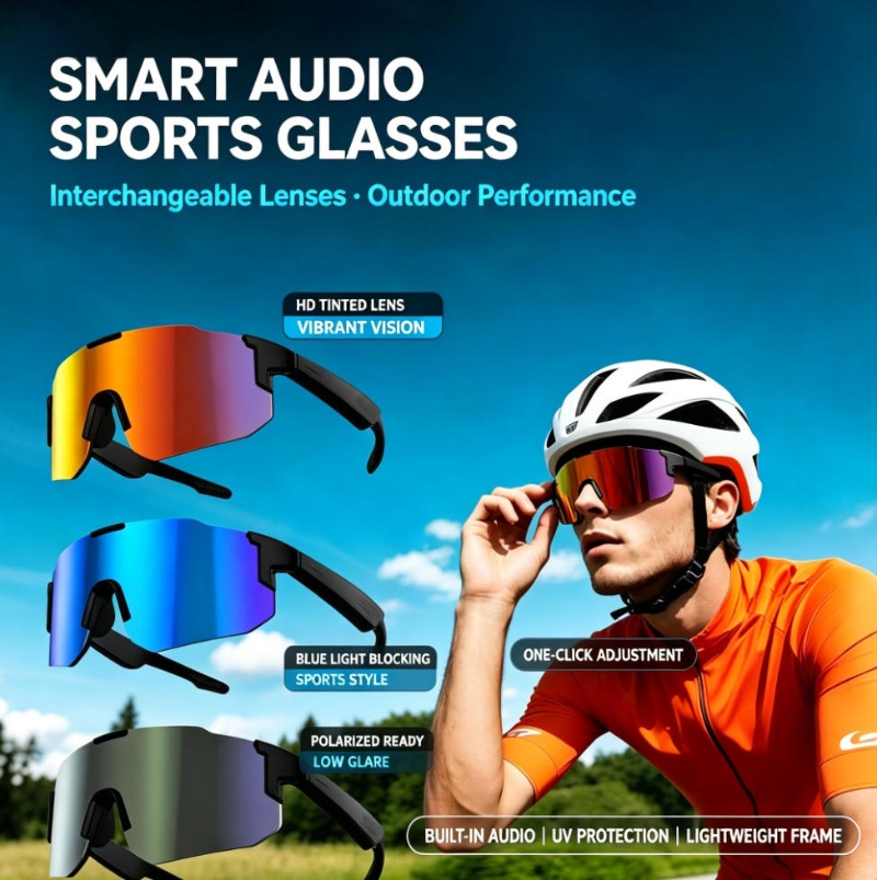 Audio Music Voice - 스마트 오디오 스포츠 선글라스 블루투스 헤드셋