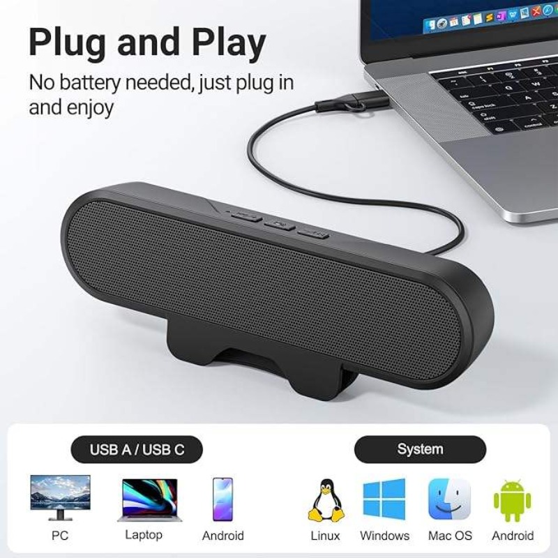 휴대용 클립형 USB 사운드바 10W 고출력 HIFI  - Audio Music Free Online 리뷰 및 가격