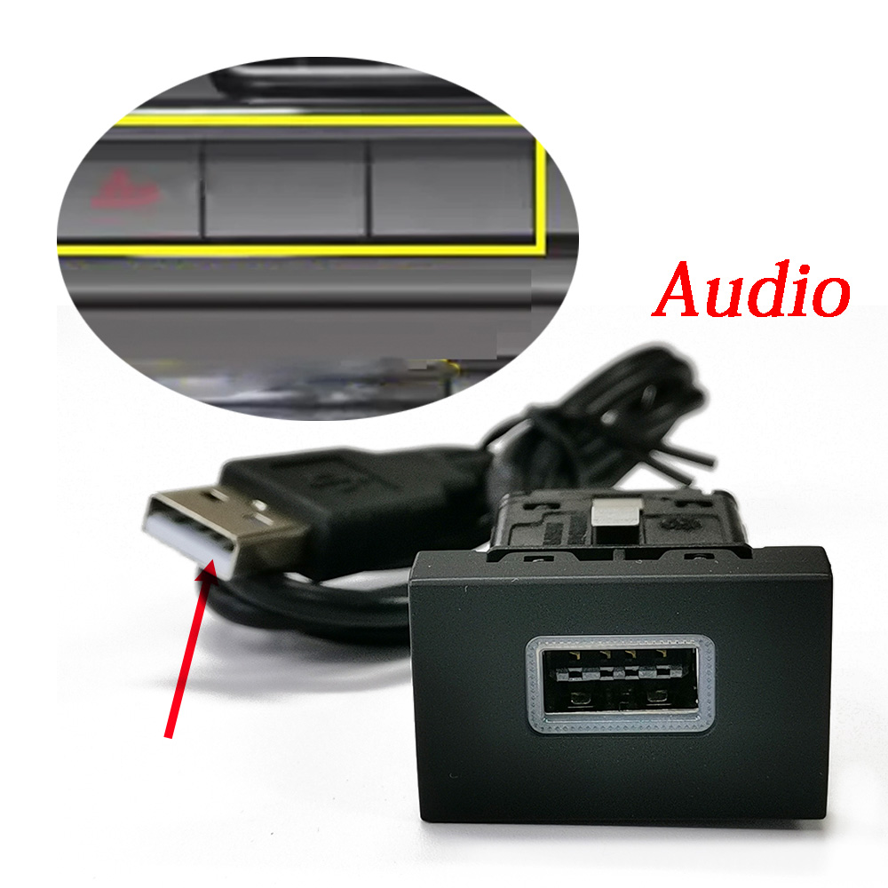 1PC 자동차 USB 입력 어댑터 소켓 오디오 라디오  - Audio Interface Usb 리뷰 및 가격