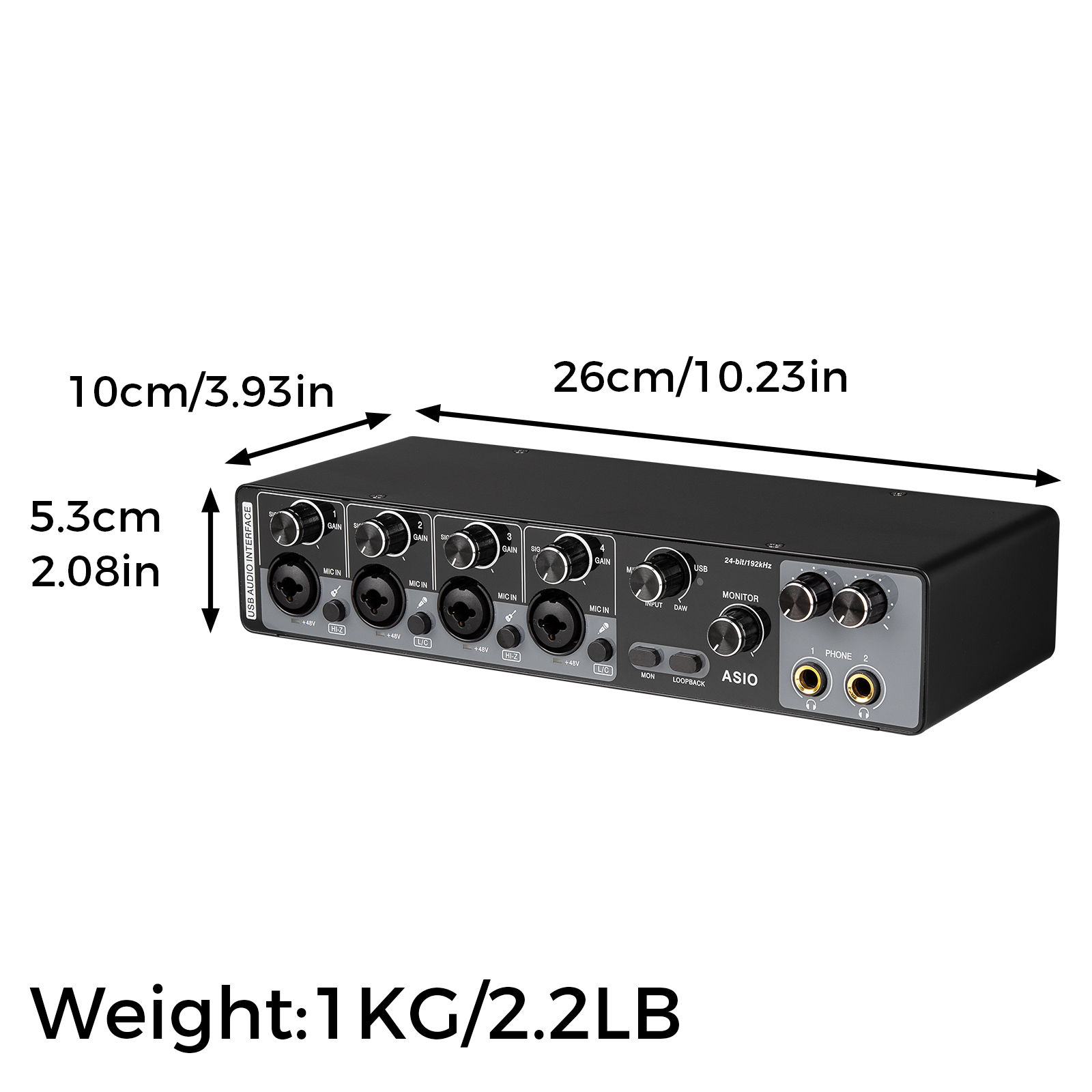 공장 가격 MQ44 전문가용 24비트 192kHz 오디 - Audio Interface Usb 리뷰 및 가격