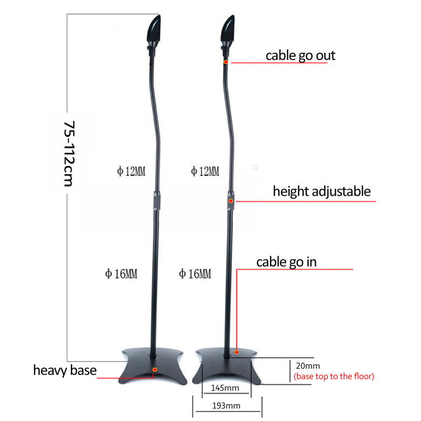 (1세트=1쌍) SF06-II 75CM 112CM 높이 - Speaker Stand Tripod 리뷰 및 가격
